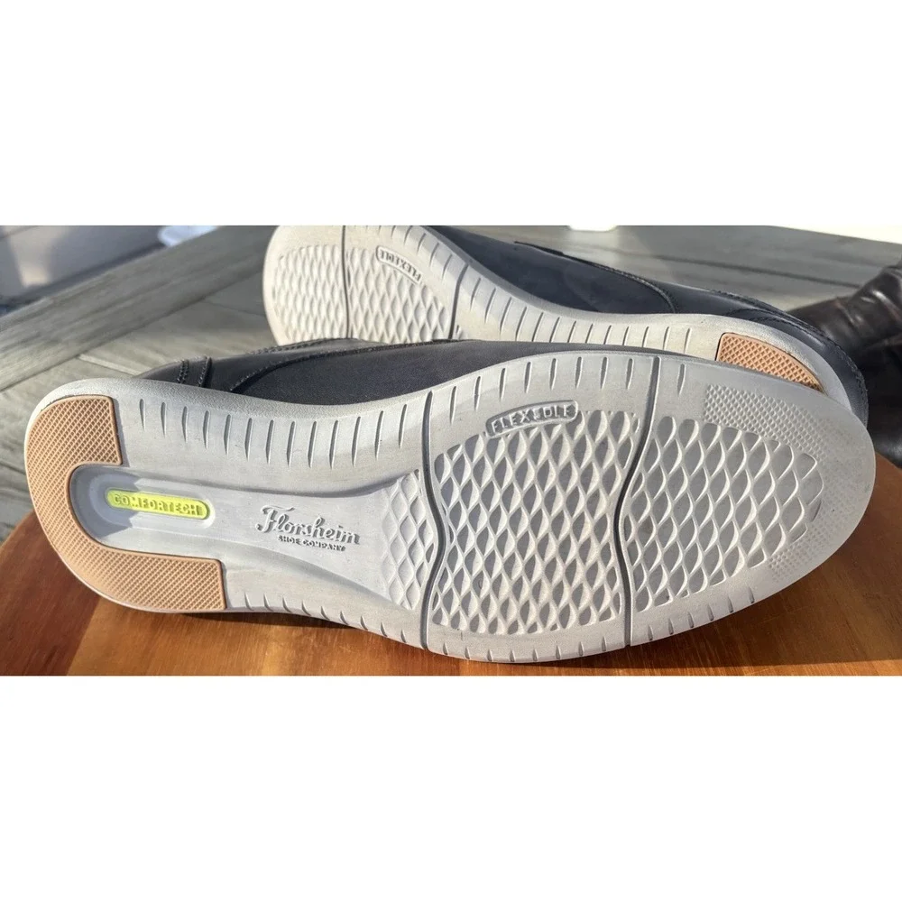 Florsheim Comfortech Leather Grey Oxford Lace Shoes Mens Size 7.5M EOC
